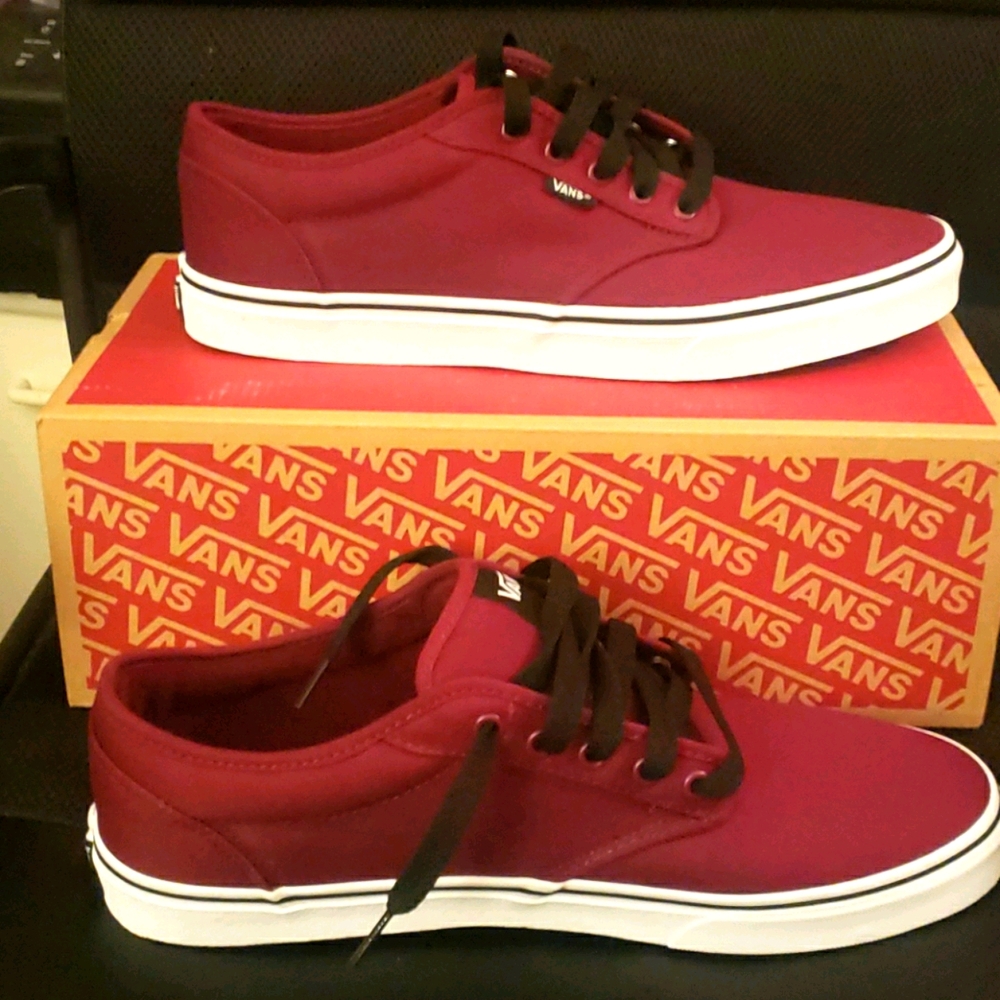 Burgundy Mens' Vans